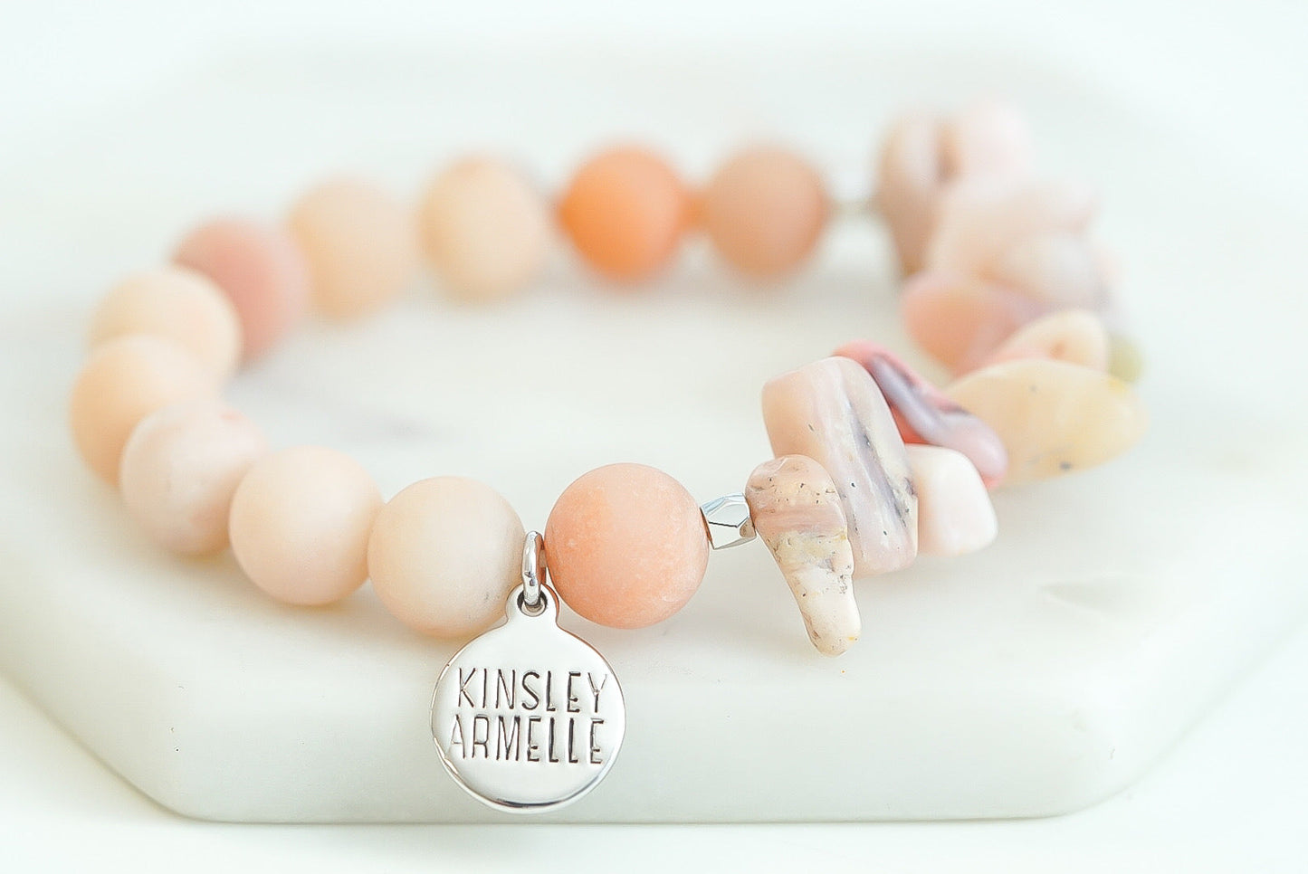 Chip Collection - Silver Coral Bracelet