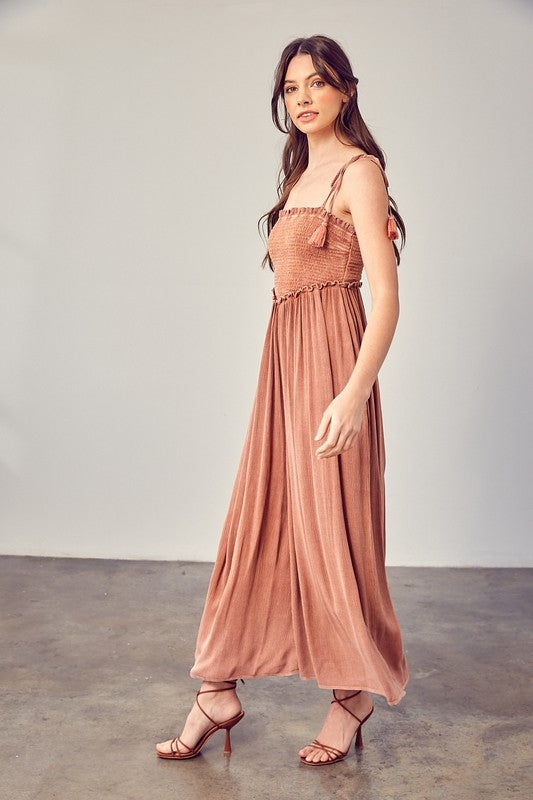 Boho Smocked Jumpsuit