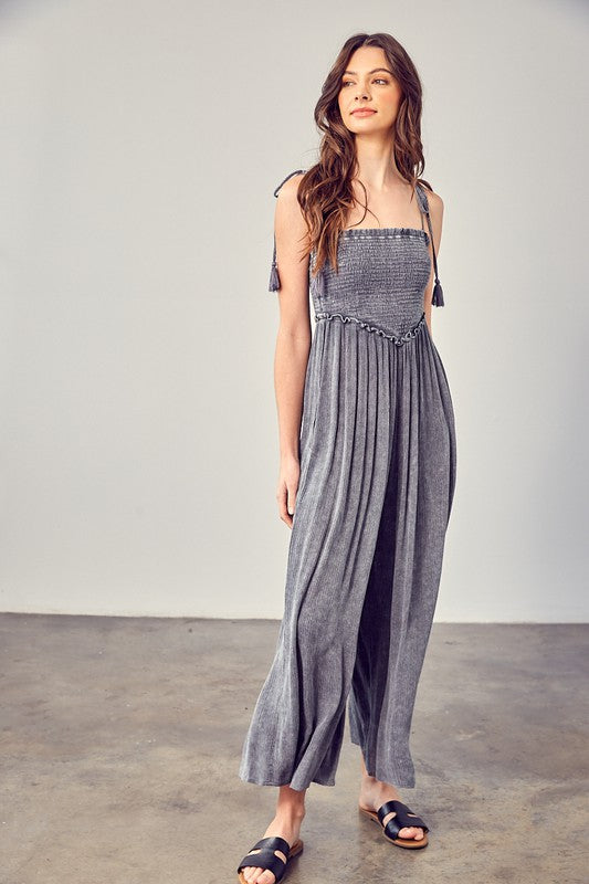 Boho Smocked Jumpsuit