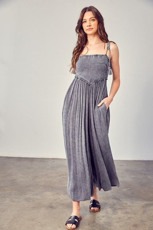 Boho Smocked Jumpsuit