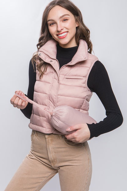 Puffer Vest with Storage Pouch