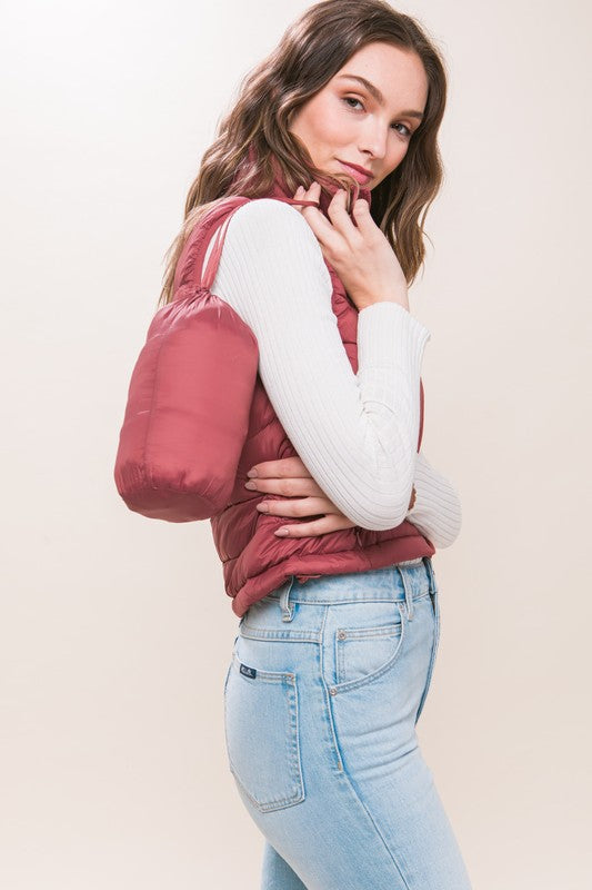 Puffer Vest with Storage Pouch