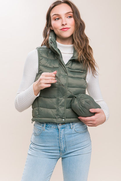 Puffer Vest with Storage Pouch