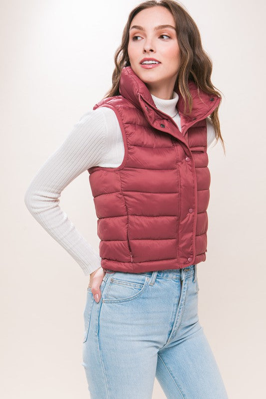 Puffer Vest with Storage Pouch