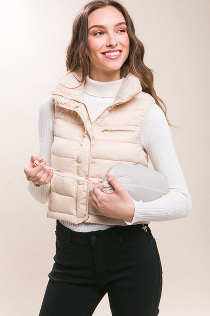 Puffer Vest with Storage Pouch