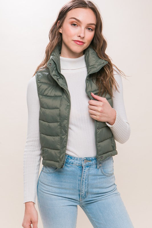 Puffer Vest with Storage Pouch