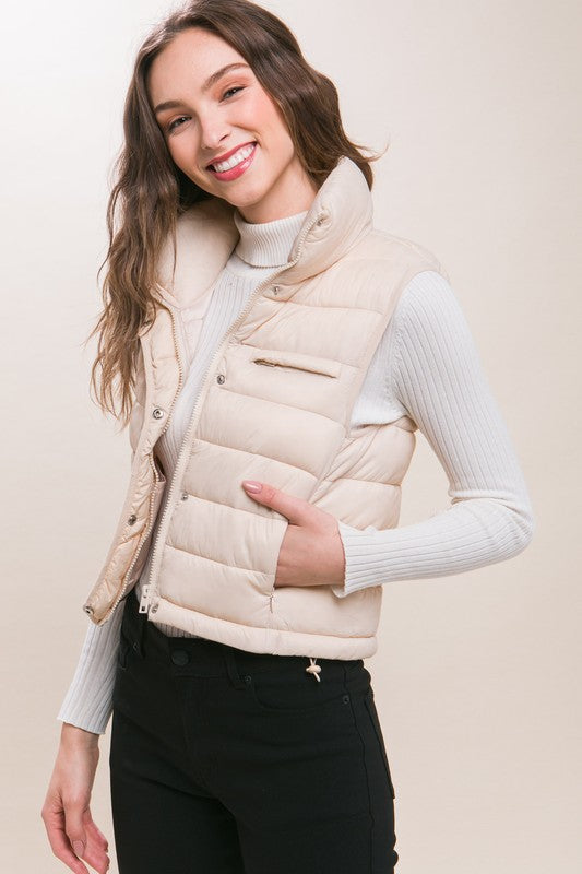 Puffer Vest with Storage Pouch