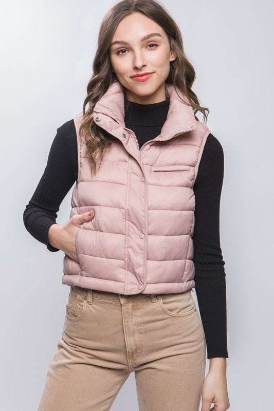 Puffer Vest with Storage Pouch