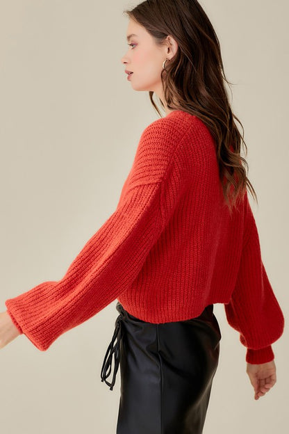 Let's Stay In Crop Sweater