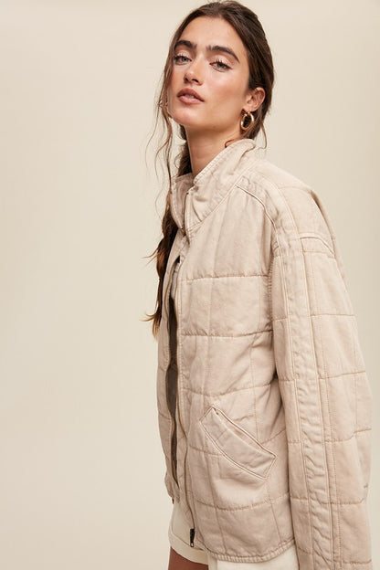 Nadia Quilted Denim Jacket