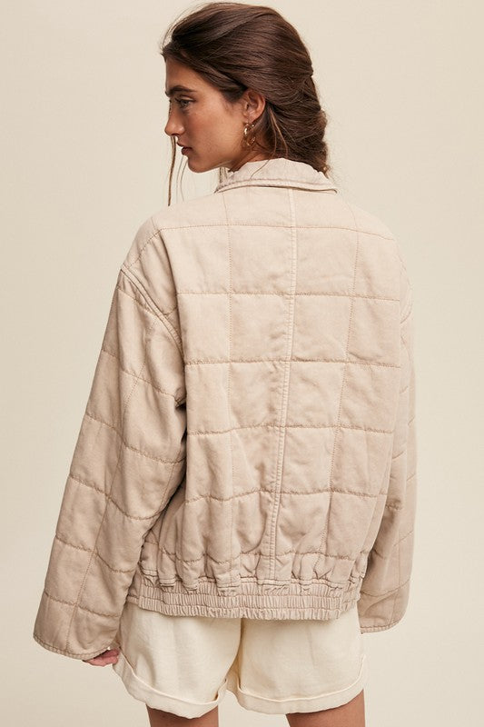 Nadia Quilted Denim Jacket