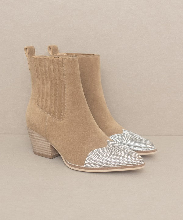 OASIS SOCIETY Zuri - Rhinestone Toed Booties