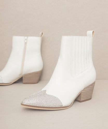 OASIS SOCIETY Zuri - Rhinestone Toed Booties