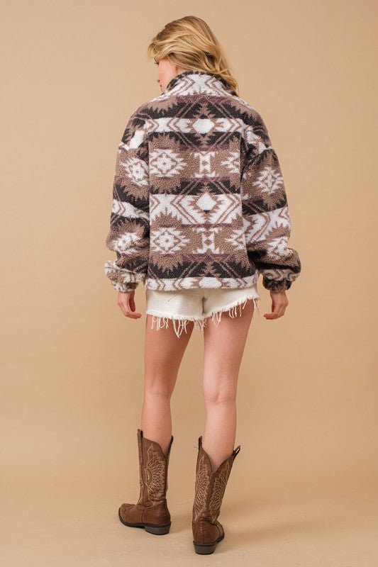 Hayden Aztec Teddy Pullover