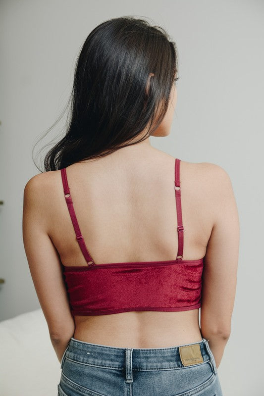 Velvet and Lace Half Cami