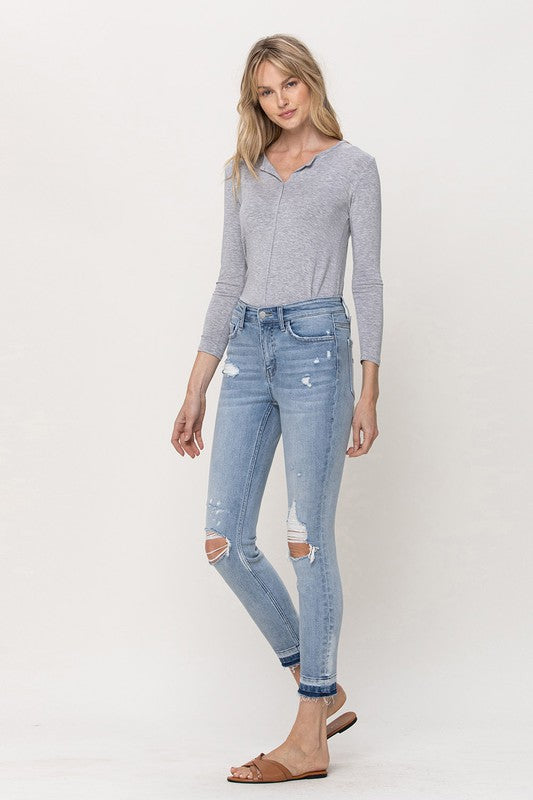 Flying Monkey Mid Rise Crop Skinny