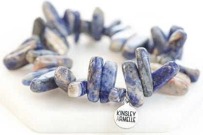 Chip Collection - Silver Indigo Bracelet