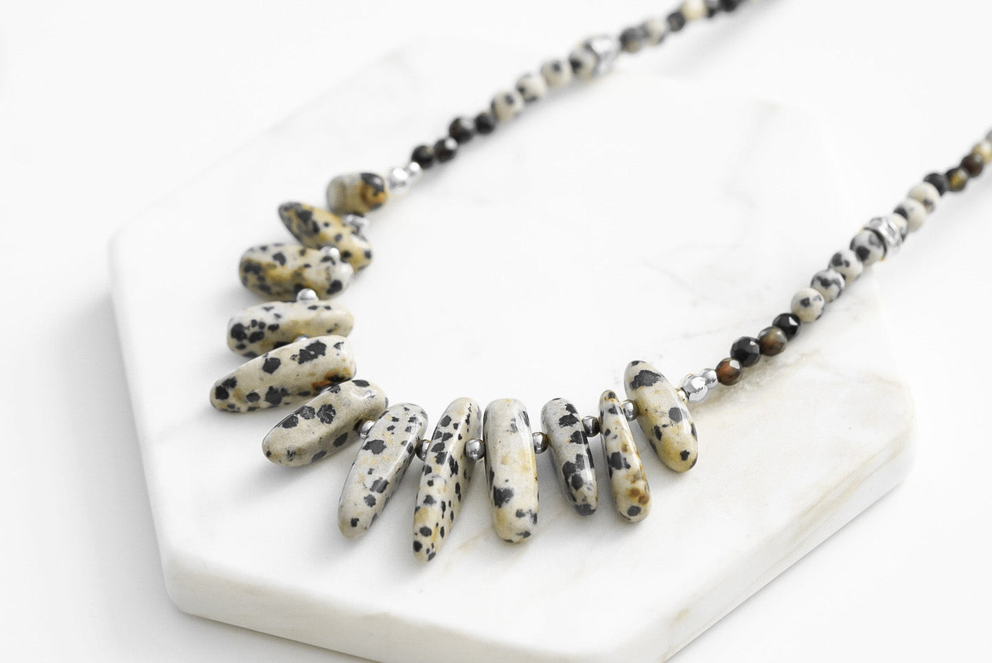 Chip Collection - Silver Speckle Necklace