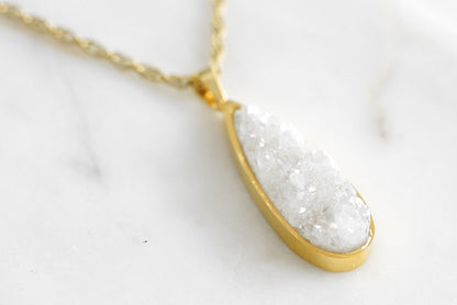 Druzy Collection - Quartz Drop Necklace