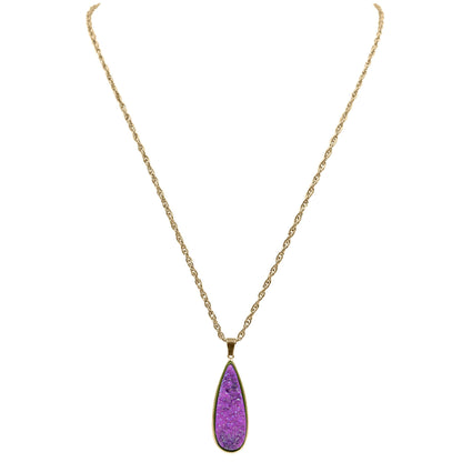 Druzy Collection - Royal Quartz Drop Necklace