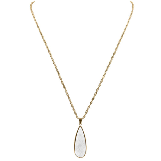 Druzy Collection - Quartz Drop Necklace