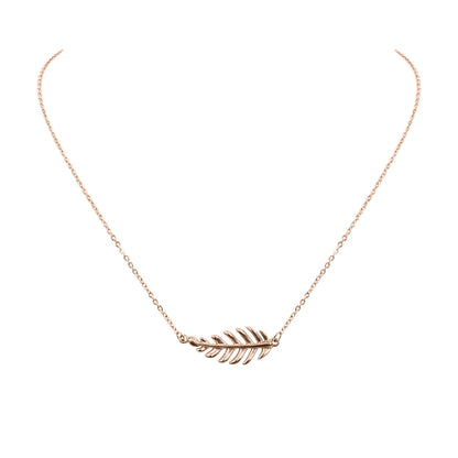 Goddess Collection - Rose Gold Laurel Leaf Necklace