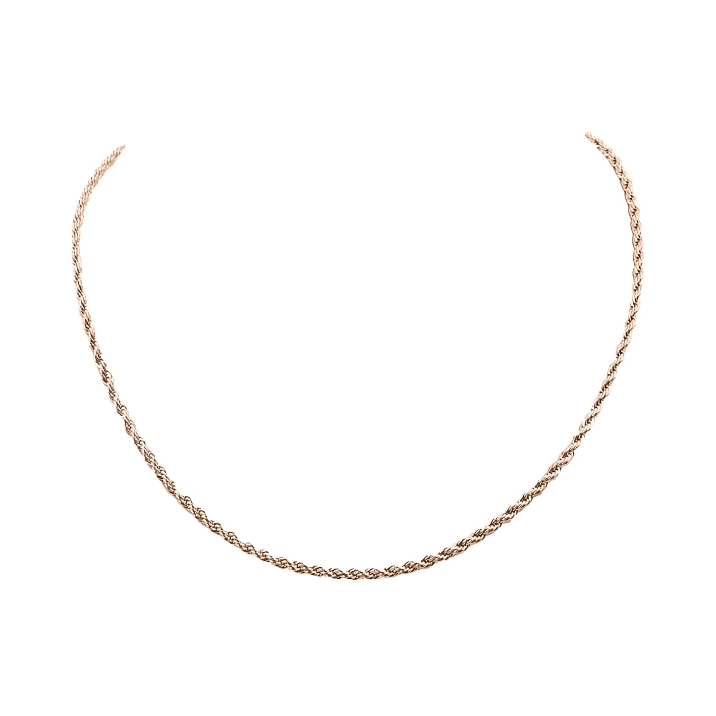 Goddess Collection - Rose Gold Ravel Necklace 1.5 MM