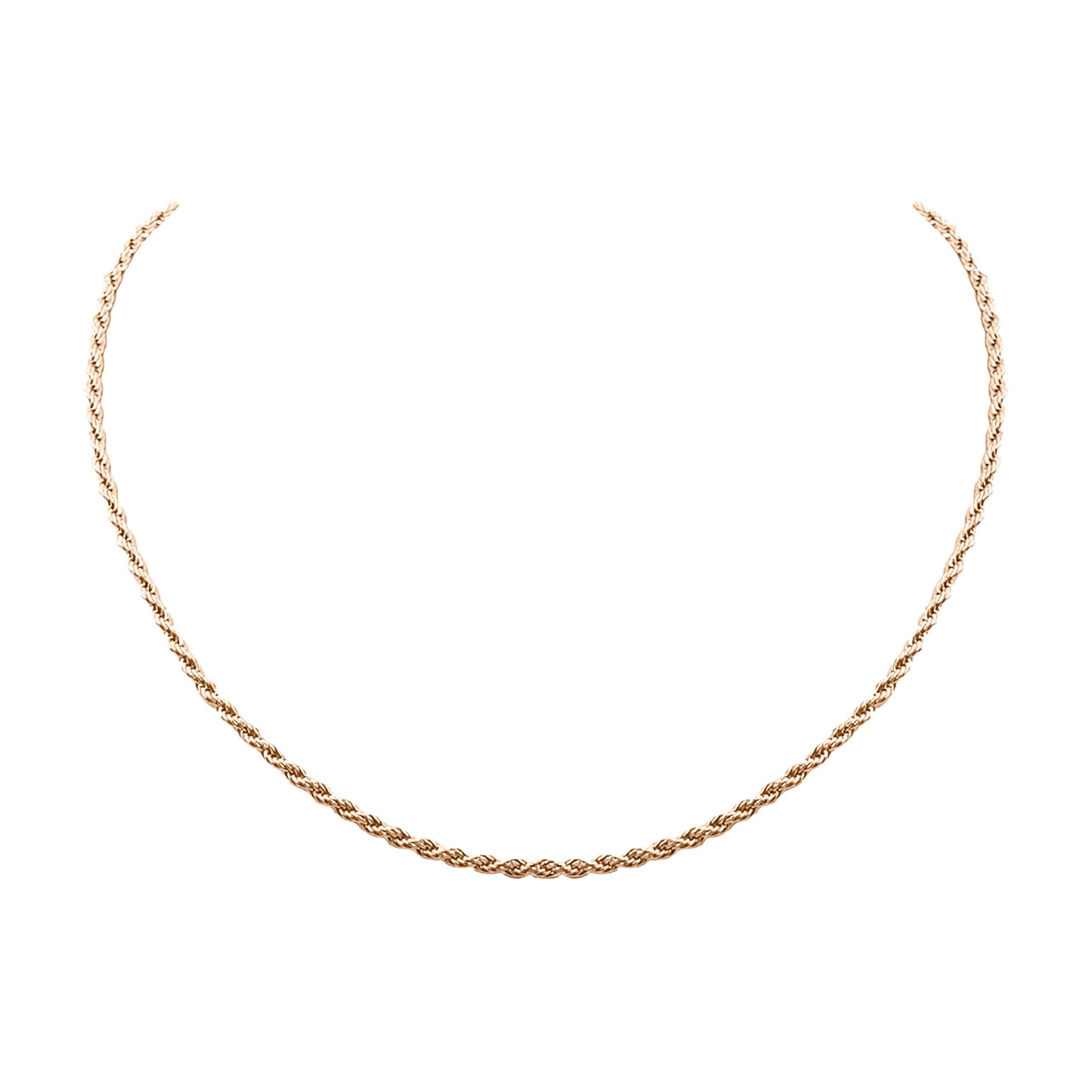 Goddess Collection - Rose Gold Ravel Necklace 2.5 MM