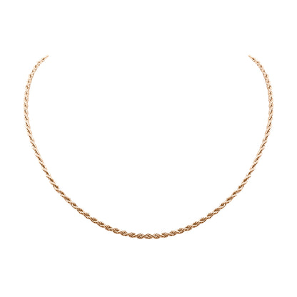 Goddess Collection - Rose Gold Ravel Necklace 2.5 MM