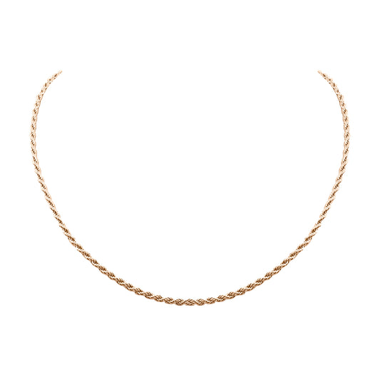 Goddess Collection - Rose Gold Ravel Necklace 2.5 MM