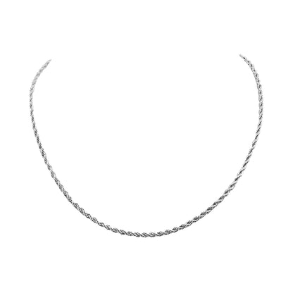 Goddess Collection - Silver Ravel Necklace 1.5 MM