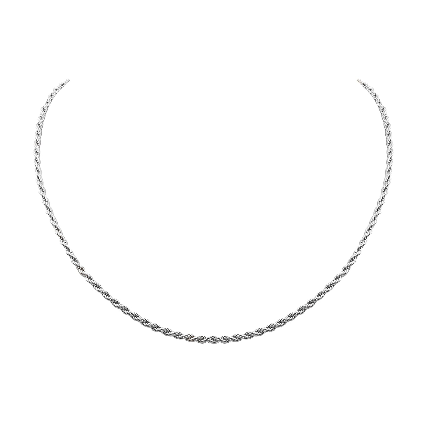 Goddess Collection - Silver Ravel Necklace 2.5 MM