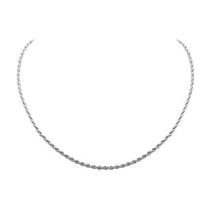 Goddess Collection - Silver Ravel Necklace 2.5 MM