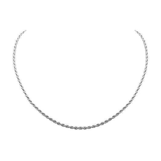 Goddess Collection - Silver Ravel Necklace 2.5 MM