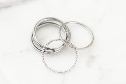 Goddess Collection - Silver Ring Set