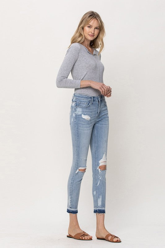 Flying Monkey Mid Rise Crop Skinny